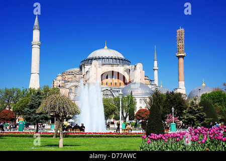 Hagia Sophia in primavera Foto Stock