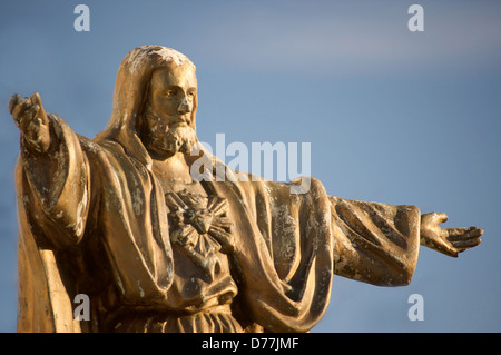 Vecchio, indossato la statua di Gesù Cristo Foto Stock