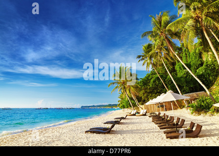 Tropical Beach, Boracay Island, Filippine Foto Stock