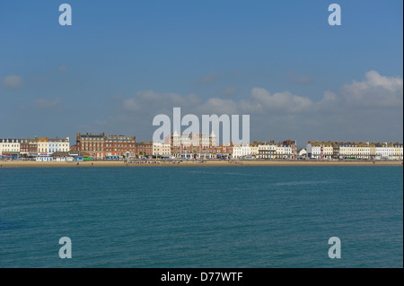 La Esplanade Weymouth beach lungomare Dorset England Regno Unito Foto Stock