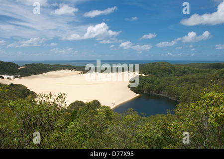 Il lago Wabby Fraser Island Queensland Australia Foto Stock