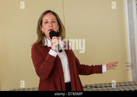 Democratici Elizabeth Colbert Busch parla ai tifosi durante il Charleston della Camera di commercio di carne di maiale e la politica il 30 aprile 2013 a Charleston, Carolina del Sud. Foto Stock