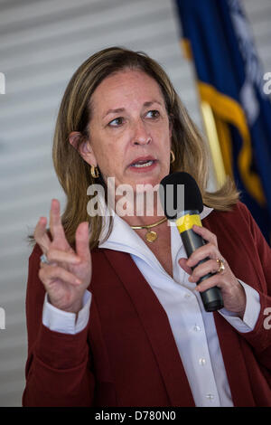 Democratici Elizabeth Colbert Busch parla ai tifosi durante il Charleston della Camera di commercio di carne di maiale e la politica il 30 aprile 2013 a Charleston, Carolina del Sud. Foto Stock