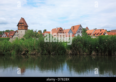 In Germania, in Baviera, la Strada Romantica, Dinkelsbühl Foto Stock