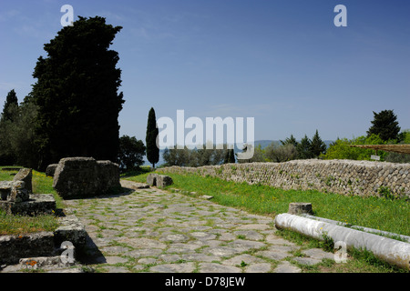 Italia, Lazio, Bolsena, antica città romana di Volsinii, area archeologica di Poggio Moscini Foto Stock