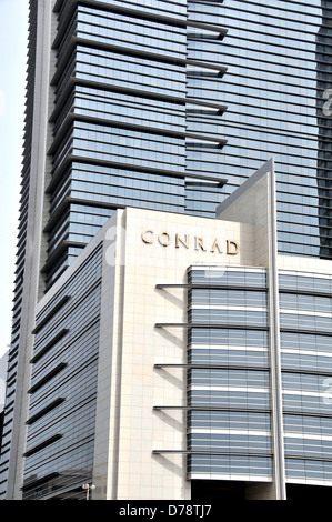 Conrad hotel quartiere finanziario Dubai EMIRATI ARABI UNITI Foto Stock