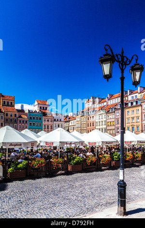 Estate a Stary Rynek, Old Town Market Place a Varsavia in Polonia. Foto Stock