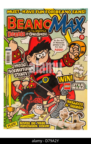 Un Beano Max fumetto su sfondo bianco Foto Stock