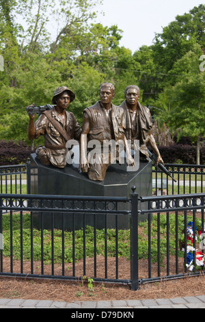 La scultura è un dettaglio colato dall'originale stampi di Frederick Hart'stre soldati statua presso il Memoriale dei Veterani del Vietnam Foto Stock