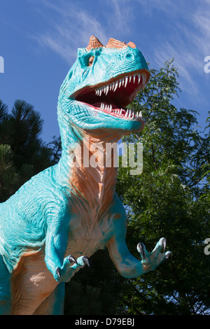 Il turchese Tyrannosaurus rex modello a viaggio Dinosaur Museum, fruita, CO. Foto Stock