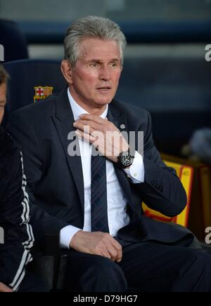 Barcellona, Spagna. Il 1 maggio 2013. Champions League semifinali secondo gamba. FC Barcelona contro Bayern Monaco di Baviera team manager Jupp Heynckes FC Bayern Monaco di Baviera. Credit: Azione Plus immagini di Sport / Alamy Live News Foto Stock