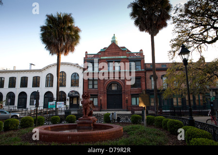Una vista dello storico edificio della Borsa del Cotone a Savannah, Georgia Foto Stock