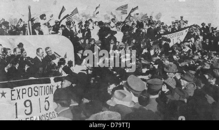 Spingere su di una grande fiera mondiale - Selezione e dedicando il sito cinese al Panama-Pacific esposizione internazionale del 1915 a San Francisco (1912) La Cina è il secondo paese per selezionare la massa per un edificio presenta all'esposizione Foto Stock