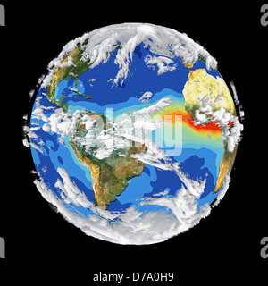 Immagine satellitare della terra sistemi interrelati Clima Foto Stock