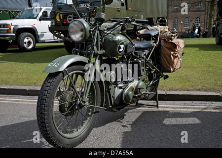 British seconda guerra mondiale vecchia BSA Military Motorcycle 1945 M20 496cc Side Valve Single Motorbike York North Yorkshire Inghilterra Regno Unito Foto Stock