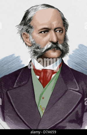 Il barone Heinrich Karl von Haymerle (1828-1881). Statista austriaco. 'L'Spagnolo e illustrazione americana", 1879. Foto Stock