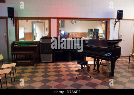 Una vista interna della RCA Studio B di Nashville, Tennessee Foto Stock