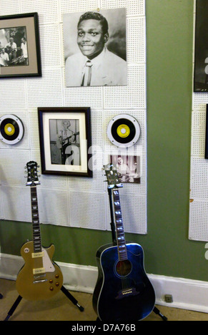 Una vista dell'interno di Sun Studio a Memphis, Tennessee Foto Stock