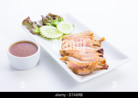 Collo di pezzi di carne di maiale è il cibo della Thailandia Foto Stock
