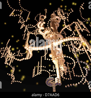 Visualizzazione digitale di un alieno struttura frattale Foto Stock