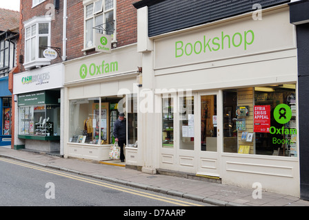 Oxfam Bookshop in Frodsham Street, Chester, Inghilterra. Foto Stock