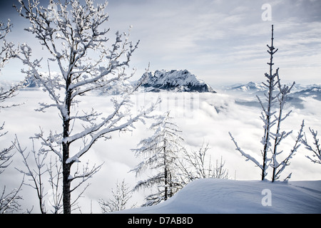 Punto Pendling di Monteneve montagna nelle Alpi vicino a Thiersee a Kufstein in Austria, l'Europa. Foto Stock