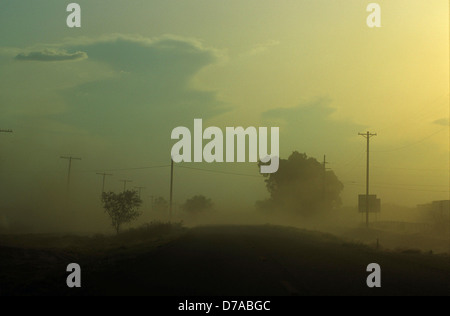 Stati Uniti Kansas Dust Storm ampie durante la grave tempesta Foto Stock