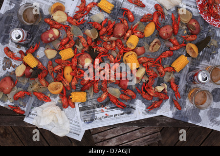 Un stile Cajun crawfish bollire. Foto Stock