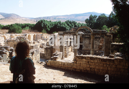 Terme romane in hammat gader Foto Stock