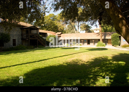 Pionieri' cortile nel kibbutz Degania Alef Foto Stock