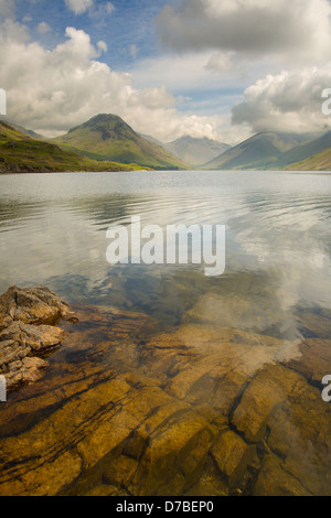 Vista da wastwater a Scafell Pike, Cumbria Foto Stock