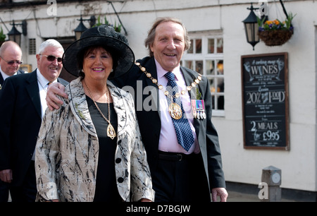 Shakespeare feste di compleanno chiesa parade, Stratford-upon-Avon, Regno Unito Foto Stock