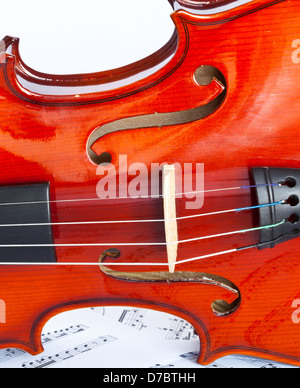 Violino isolati su sfondo bianco Foto Stock