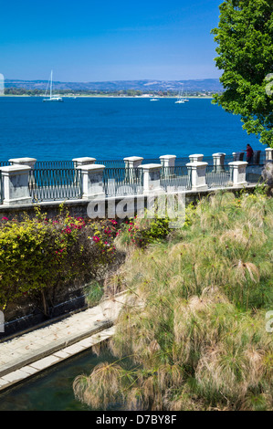 Europa Italia, sicilia, Siracusa e Ortigia, vista sul mare dalla Fonte Aretusa Foto Stock