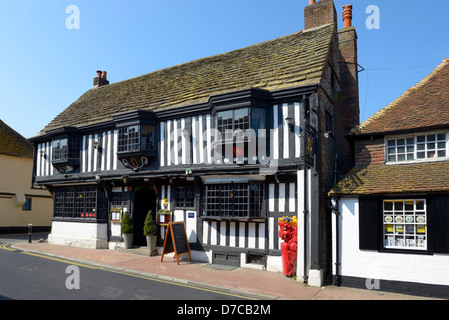 Lo Star Inn nel villaggio di Alfriston, East Sussex, Regno Unito Foto Stock