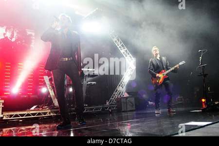 Simon Le Bon dei Duran Duran suona al Hard Rock dal vivo al Seminole Hard Rock Hotel & Casino a sostegno del loro album, "tutte le Foto Stock