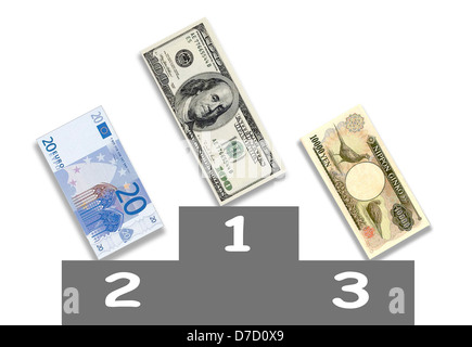 I vincitori tutte le valute estere Foto Stock