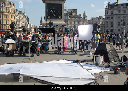 Bollywood riprese di film a Londra cinema indiano Sumeet Raghavan pascolo direttore di capra gauri sarwate Foto Stock