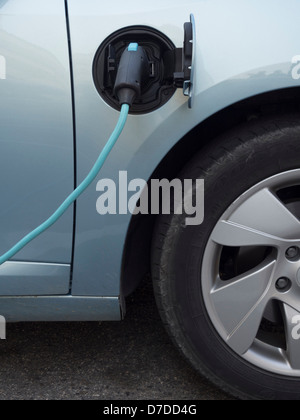 Auto elettrica della stazione di carica Foto Stock