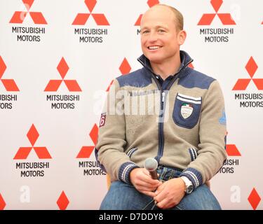 Badminton, UK. Il 4 maggio 2013. Michael Jung [GER] durante la conferenza stampa della Mitsubishi Motors Badminton Horse Trials. Michael conduce la concorrenza andando nel cross country fase. La Mitsubishi Motors Badminton Horse Trials si svolgerà tra il 2 e il 6 maggio 2013. Foto di Stefano Bartolomeo/Alamy Live News Foto Stock