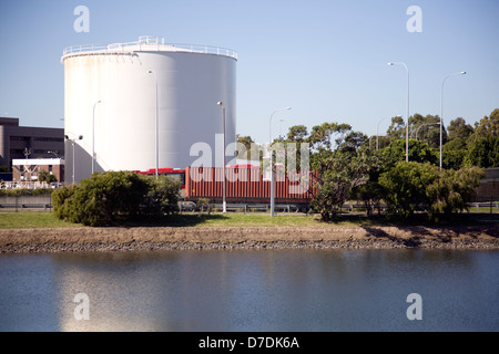 Jet fuel strutture di archiviazione dall'aeroporto di Sydney, Nuovo Galles del Sud, Australia Foto Stock