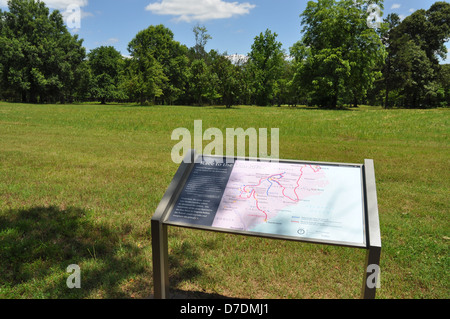 Informazioni segni di Cowpens National Battlefield. Foto Stock