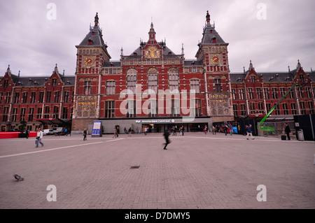 Centraal Station, Amsterdam, Paesi Bassi Foto Stock