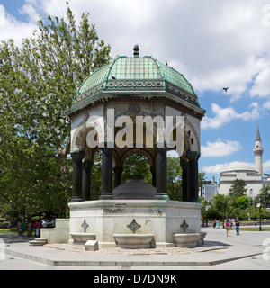 Fontana di tedesco nel quartiere di Sultanahmet di Istanbul, Turchia Foto Stock