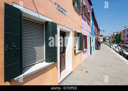 Colorfull case di Burano Venezia Italia Foto Stock