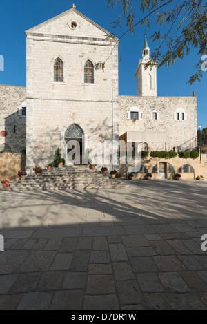 La Chiesa di San Giovanni Battista nel villaggio di Ein Karem, vicino a Gerusalemme, Israele Foto Stock