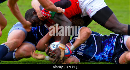 Glasgow, Scotland, Regno Unito. Il 5 maggio 2013. durante il Glasgow Emirates Airline Glasgow 7s da Scotstoun. Kenya 24 v Scozia 19.. Credito: ALAN OLIVER / Alamy Live News Foto Stock