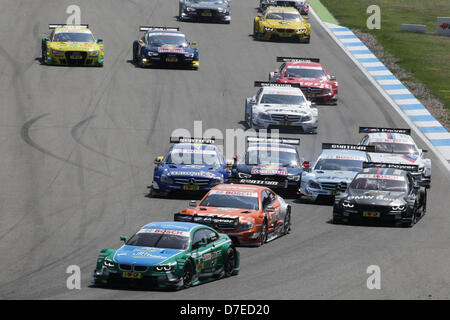 Inizio della gara - Augusto Farfus (BRA), BMW Team RBM - DTM 2013 - Deutsche Tourenwagen Masters Round 01 a Hockenheimring Baden Wuerttemberg - Monaco di Baviera, Germania, domenica 05. Maggio 2013 Foto Stock