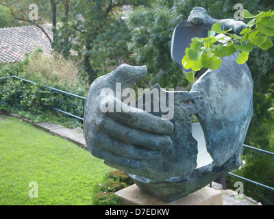 Un interessante statua a la granja Foto Stock