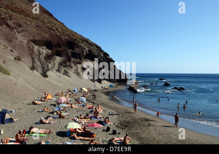 La spiaggia Tejita (Playa de la Tejita), Tenerife Foto Stock